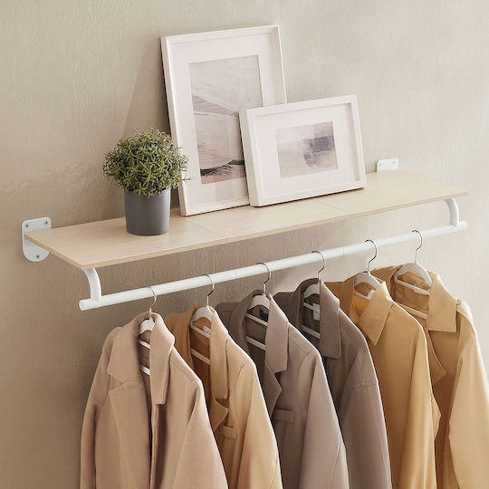 Songmics Metal Wall Hanger Beige 109x13.2x28cm