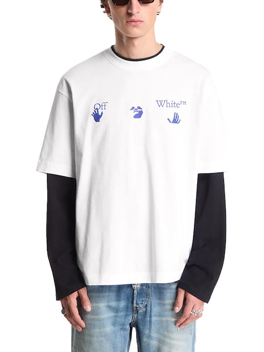 T-shirt White Black Blue
