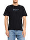 T-Shirt Black Orange Cyan