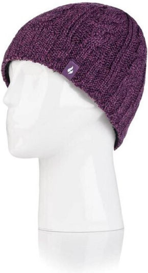Beanie Unisex Σκούφος Πλεκτός σε Μωβ χρώμα