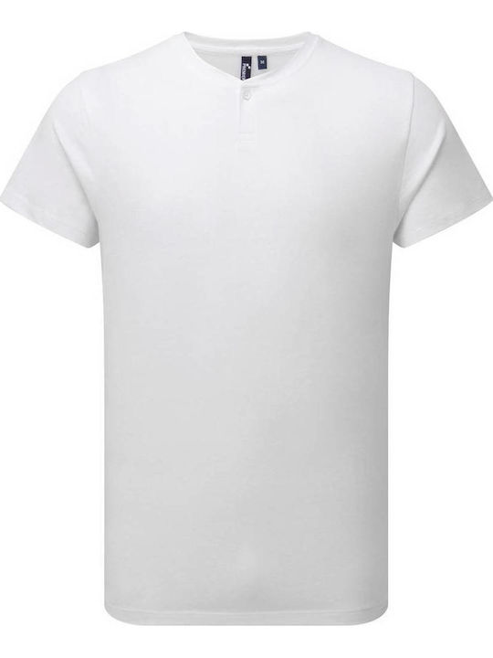 Premier Ανδρικό Διαφημιστικό T-shirt Κοντομάνικο White