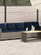 Viersitziges Outdoor-Sofa Rattan mit Kissen