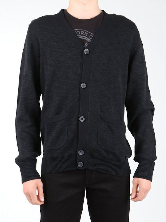 Herren Fleecejacken & Strickjacken Mit Buttons Schwarze