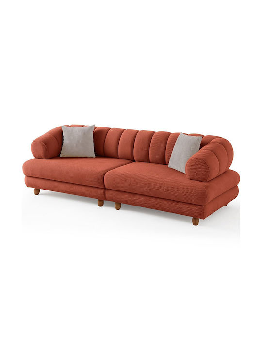 Gloria Three-Seater Couch Tile Red 240x95x80 cm