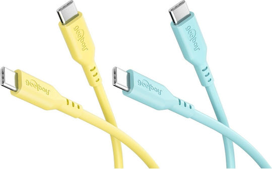 Goobay USB-C кабел мъжки - USB-C 60W Жълт 1.5m 81275