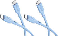 Goobay Cable USB-C male - USB-C 60W Μπλε 1.5m 8...