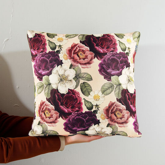 Inspiral Tree Floral Purple Pillow Case 45x45cm