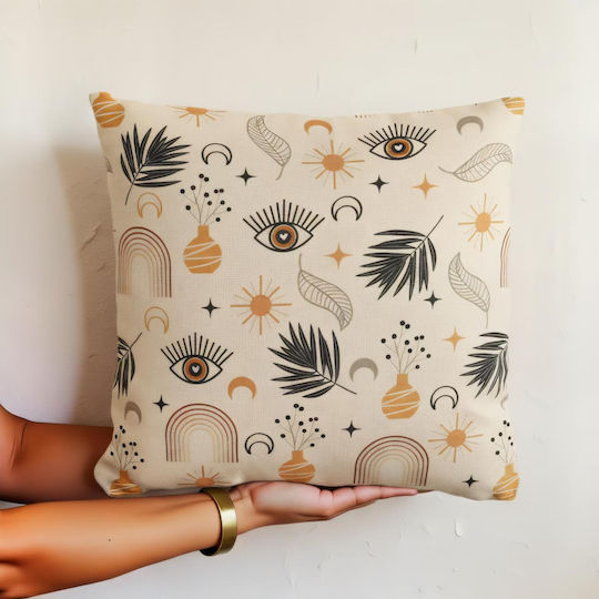 Inspiral Tree Ivory Pillow Case 45x45cm