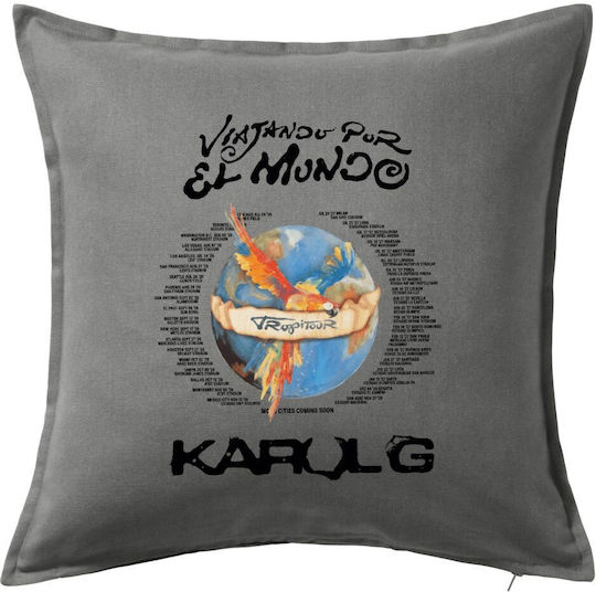 Koupakoupa Sofa Cushion Karol G Tropicoqueta 100% Cotton Grey 50x50cm