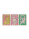 Frames Set 3 Pieces 862vrl4563 50x70cm Multi Wallity Vertical Wood Glass