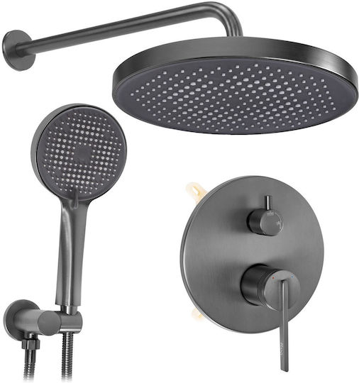 Rea Rea-P4406 Set Cap De Duș Robineți Încorporați Pentru Duș Bronz