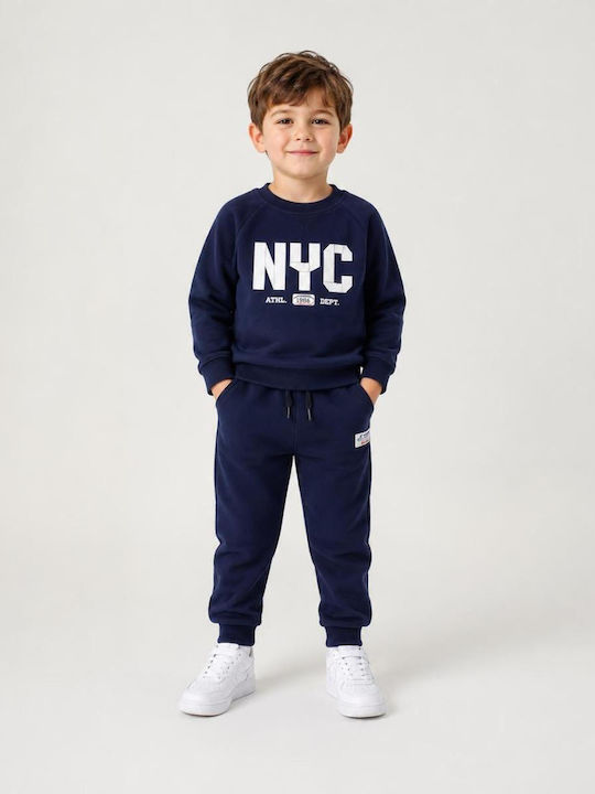 Kinder Sweatpants Set Mit Bluse Marineblau