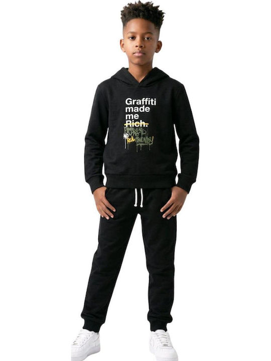 Kids Sweatpants Set Black