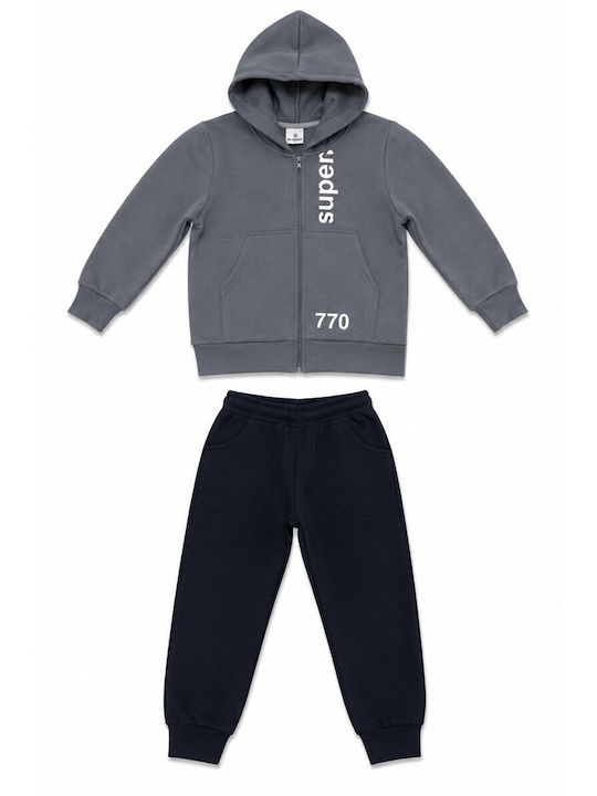 Kids Sweatpants Set With Jacket Anthracite