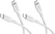 Goobay Кабел USB-C мъжки - USB-C 60W Бял 1.5m 8...