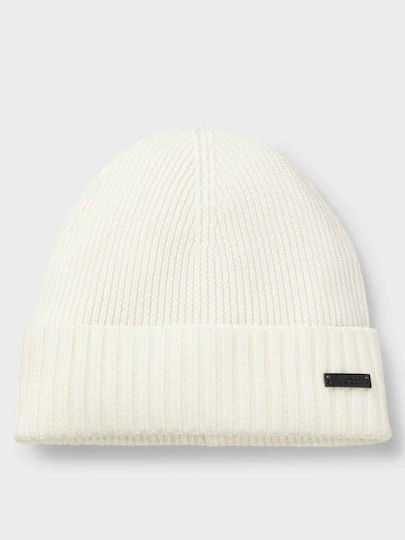 Fati Beanie Unisex Căciulă Tricotată în Culoare Ecru