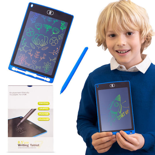 Schreibtablett Zeichen- und Mal-Tablet 8,5 Zoll Blau + Mehrfarben-Stift