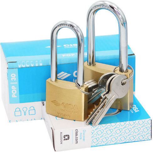 Cisa Locking Line Λουκέτο Μακρύλαιμο με Κλειδί 30mm