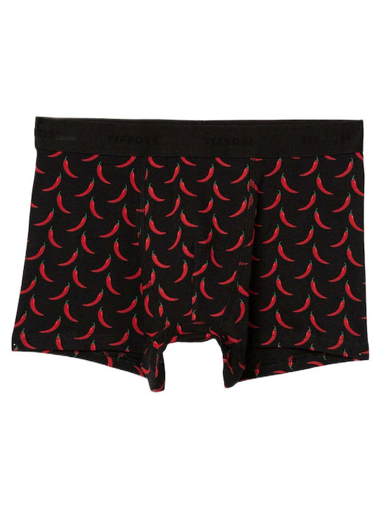 Tiffosi Herren Boxershorts Schwarz mit Mustern