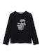 Kids Long-sleeved Black Top