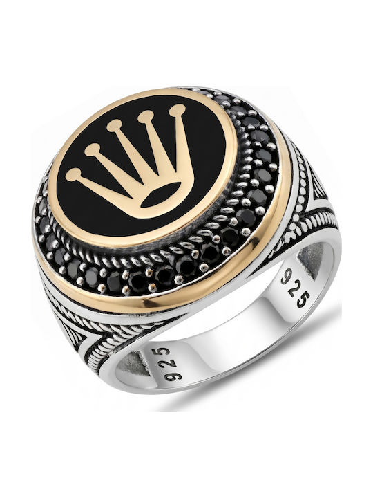 Chevalier Ring with Zircon Made of Silver Chevalier Ring with Zircon Made of Silver