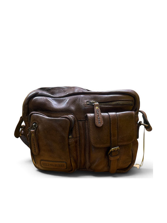 Leather Men's Messenger Bag Brown