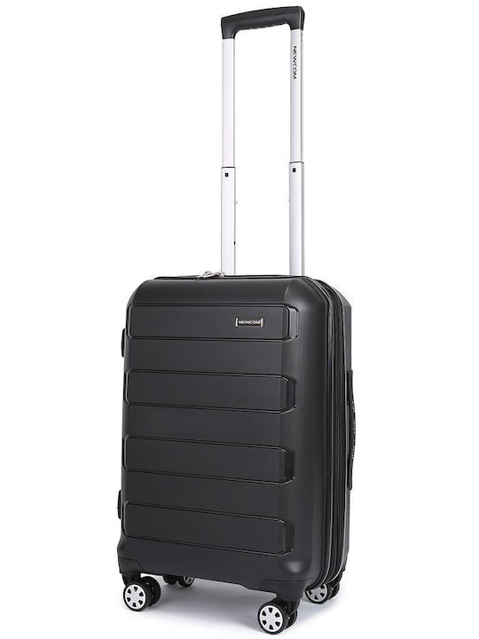 Newcom Cabin Hard Black Suitcase Height 50cm