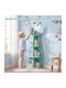 Floor Wooden Bookcase Blue 120x20.5x48cm