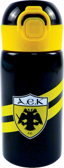 Back Me Up Αεκ Ανοξείδωτο Παιδικό Παγούρι Γκρι 500ml