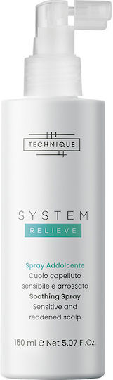 Technique System Relieve Soothing Spray, Καταπραϋντικό Spray Για Ευαίσθητο & Ερεθισμένο Τριχωτό & Ερεθισμό Μετά Από Τεχνικές Εργασίες Βαφής, 150ml