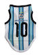 Replica Hundeshirts National Argentina 10 Weiß Blau gestreift
