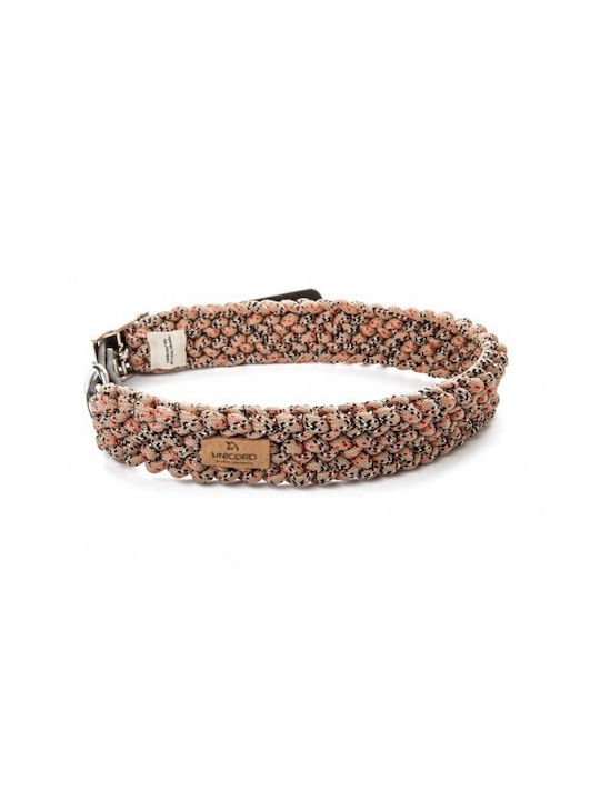 Unicord Handgefertigtes Hundehalsband Halsband aus gestricktem Braid Braun 44-50cm Groß