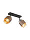 Globo Lighting Διπλό Σποτ σε Μαύρο Χρώμα