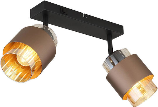 Globo Lighting Διπλό Σποτ σε Μαύρο Χρώμα