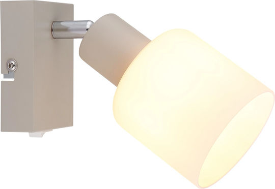 Globo Lighting Einzelne Decken- und Wandleuchte mit E14 Lampenbirnensockel in Beige Farbe