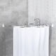 Wenko Duschvorhangstange U-förmig aus Aluminium Silber 90cm