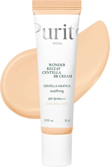 Purito Wonder Releaf Centella BB 13 Neutral Ivory Ενυδατική Κρέμα Προσώπου Ημέρας με SPF30 κατά των Ατελειών με Centella Asiatica 30ml