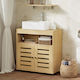 Vasagle Vanity Unit with Sink W60xD30xH63cm Brown