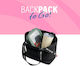 Iris Barcelona Set Backpack To Go Insulated Black Lunch Bag Glass Mug Food Container