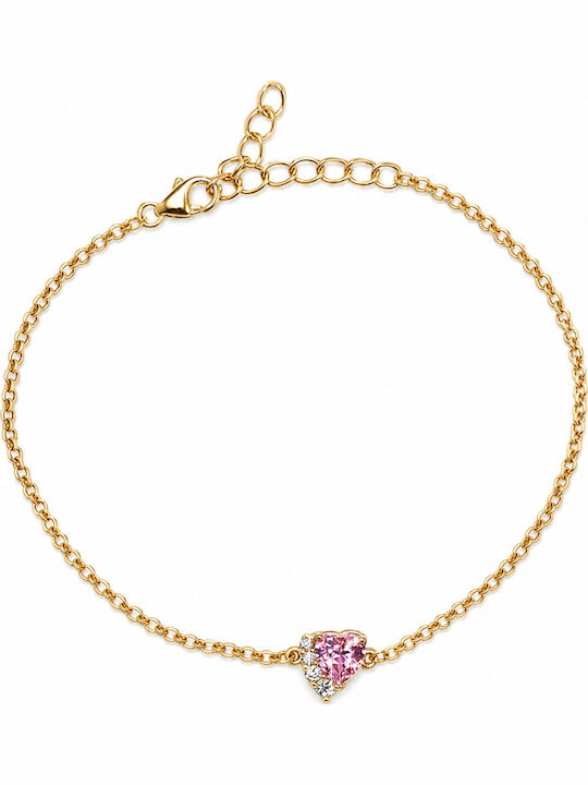 Prince Silvero Damentraegerarmband mit Herz-Design mit Zirkon