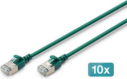 Digitus DK-1632-A-005S-G-10 F/FTP Cat.6a Καλώδιο Ethernet 0.5m Πράσινο 10τμχ Digitus DK-1632-A-005S-G-10 F/FTP Cat.6a Καλώδιο Ethernet 0.5m Πράσινο 10τμχ