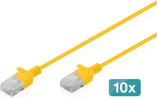 Digitus Директно Свързване На Мед Кат.6 (Gigabit) Мрежов Кабел Ethernet 0.3м Жълт 10 Бройки