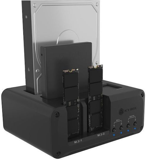 Icy Box Θήκη για Σκληρό Δίσκο M.2 SATA III NVME με σύνδεση USB 3.2 SATA Type-C