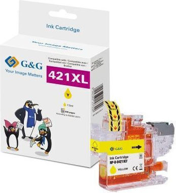 G&G Compatible Inkjet Printer Ink Brother Brother LC421XLY 500 Pages Yellow 1 Piece
