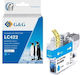 G&G Συμβατό Μελάνι Εκτυπωτή InkJet Brother Brother Lc422c 550 Σελίδων Κυανό 1τμχ