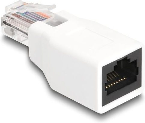 Delock RJ50 Адаптер Щепсел Женски Бял 10p/10c
