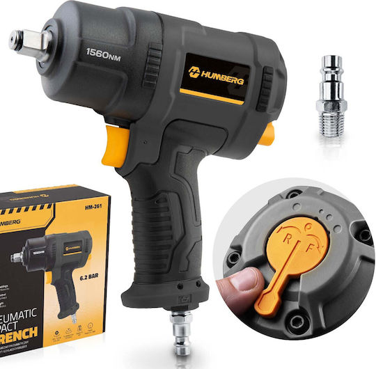 Humberg 526100 Luftschlagschrauber 1/2" mit Maximalem Drehmoment 159,07kgm