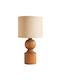Opviq Table Lamp with E27 Fitting with Beige Shade and Base
