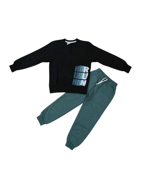 Kids Sweatpants Set With Top Black