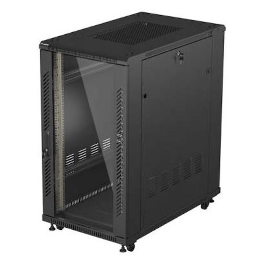 Lanberg Подова Rack Кабина 19U 60x100cm Черна FF01-6022-12B